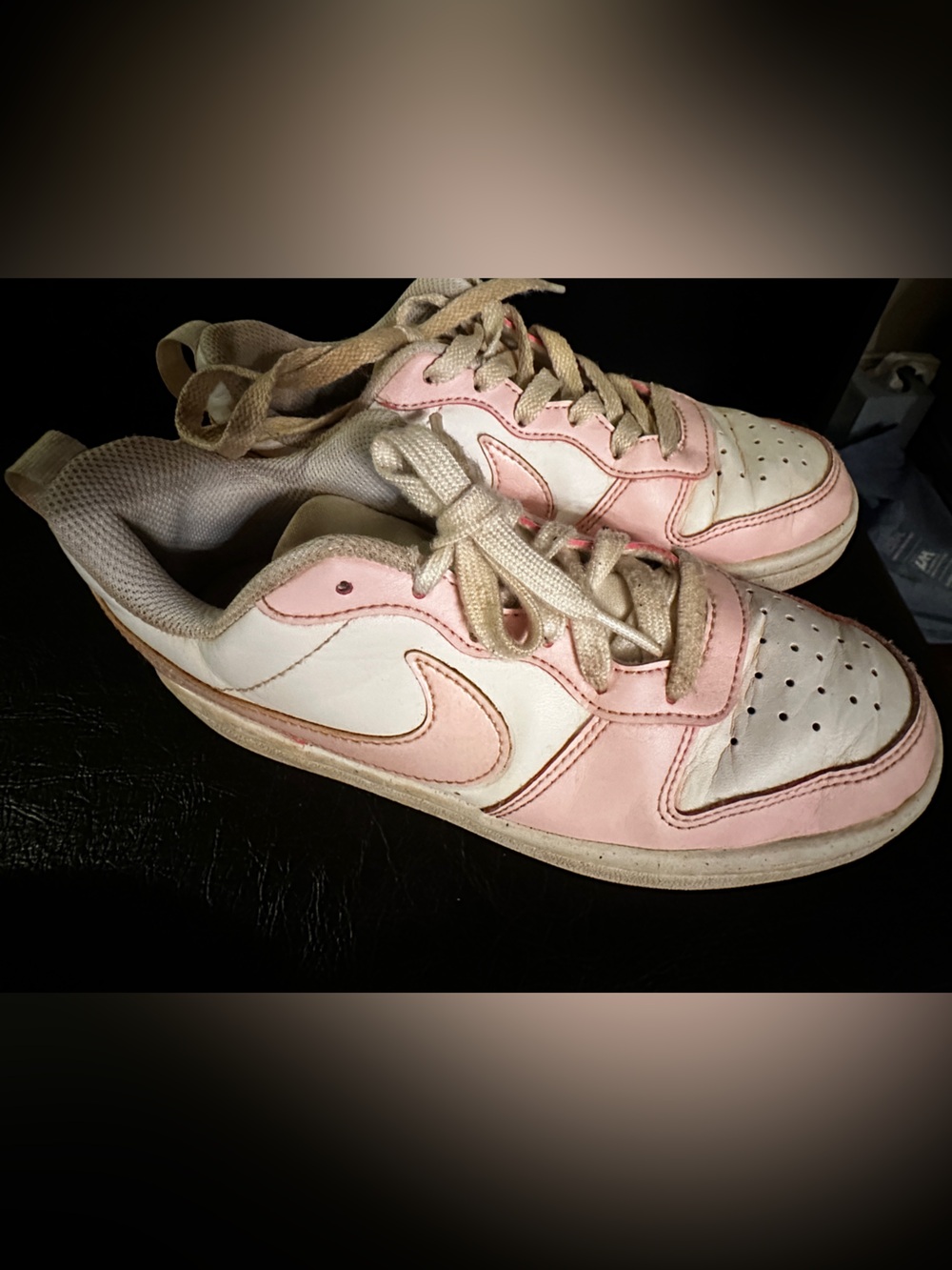 Nike Court Borough Low Recraft Pink White Kids Sneakers Girls Size 3.5Y